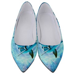 Dolphin Blue Sea Fantasy Women s Low Heels by Maspions