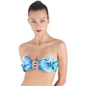 Dolphin Blue Sea Fantasy Twist Bandeau Bikini Top View1