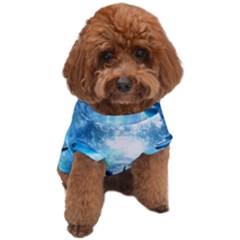 Dolphin Blue Sea Fantasy Dog T-shirt by Maspions