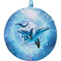 Dolphin Blue Sea Fantasy Round Trivet View1