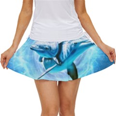 Dolphin Blue Sea Fantasy Women s Skort by Maspions