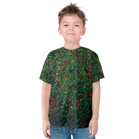 Grass Nature Meadow Kids  Cotton T-shirt by Hannah976