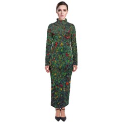 Grass Nature Meadow Turtleneck Maxi Dress