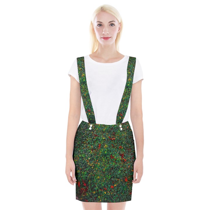 Grass Nature Meadow Braces Suspender Skirt