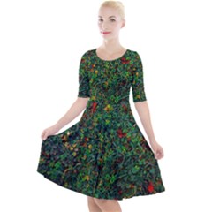 Grass Nature Meadow Quarter Sleeve A-line Dress With Pockets by Hannah976