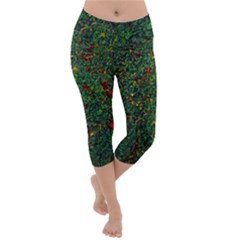 Grass Nature Meadow Lightweight Velour Capri Yoga Leggings by Hannah976