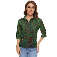 Grass Nature Meadow Women s Quarter Sleeve Pocket Shirt