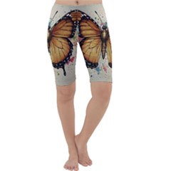 Butterflies Of Motivation Cropped Leggings  by customfabrics