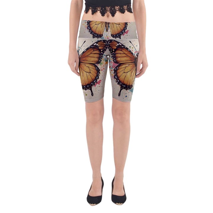 Butterflies of motivation Yoga Cropped Leggings