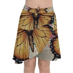 Butterflies of motivation Chiffon Wrap Front Skirt