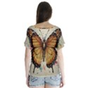 Butterflies of motivation V-Neck Flutter Sleeve Top View2