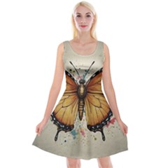 Butterflies of motivation Reversible Velvet Sleeveless Dress