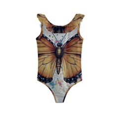 Butterflies of motivation Kids  Frill Swimsuit