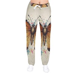 Butterflies Of Motivation Women Velvet Drawstring Pants