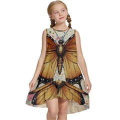 Butterflies of motivation Kids  Frill Swing Dress