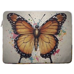 Butterflies of motivation 17  Vertical Laptop Sleeve Case With Pocket