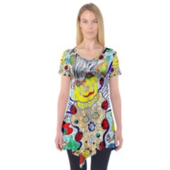 Supersonic Ladybug Angel Power Short Sleeve Tunic  by chellerayartisans