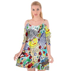 Supersonic Ladybug Angel Power Cutout Spaghetti Strap Chiffon Dress by chellerayartisans