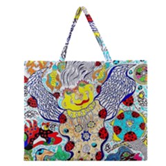 Supersonic Ladybug Angel Power Zipper Large Tote Bag