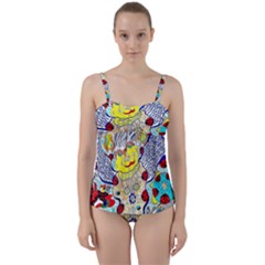 Supersonic Ladybug Angel Power Twist Front Tankini Set