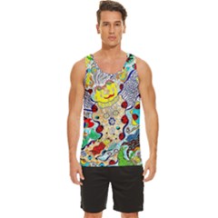 Supersonic Ladybug Angel Power Men s Wide Collar Tank Top