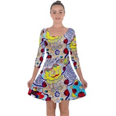 Supersonic Ladybug Angel Power Quarter Sleeve Skater Dress