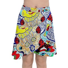 Supersonic Ladybug Angel Power Chiffon Wrap Front Skirt by chellerayartisans