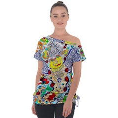 Supersonic Ladybug Angel Power Off Shoulder Tie-up T-shirt