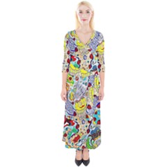 Supersonic Ladybug Angel Power Quarter Sleeve Wrap Maxi Dress