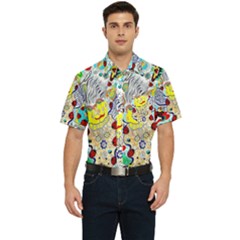 Supersonic Ladybug Angel Power Men s Short Sleeve Pocket Shirt  by chellerayartisans