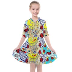 Supersonic Ladybug Angel Power Kids  All Frills Chiffon Dress