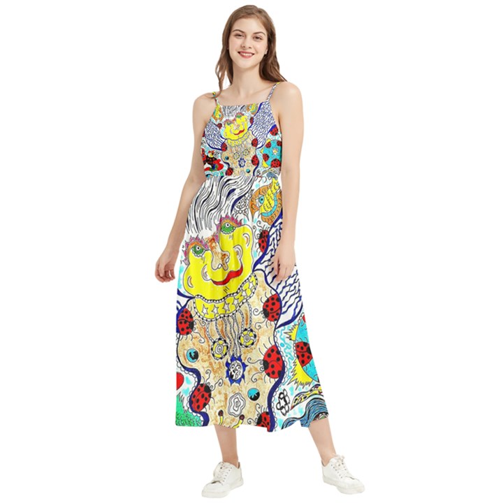 Supersonic ladybug angel power Boho Sleeveless Summer Dress