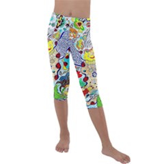 Supersonic Ladybug Angel Power Kids  Lightweight Velour Capri Leggings 