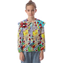 Supersonic Ladybug Angel Power Kids  Peter Pan Collar Blouse