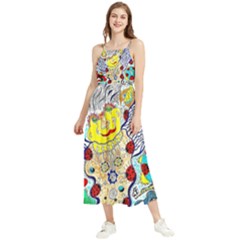 Supersonic Ladybug Angel Power Boho Sleeveless Summer Dress by chellerayartisans