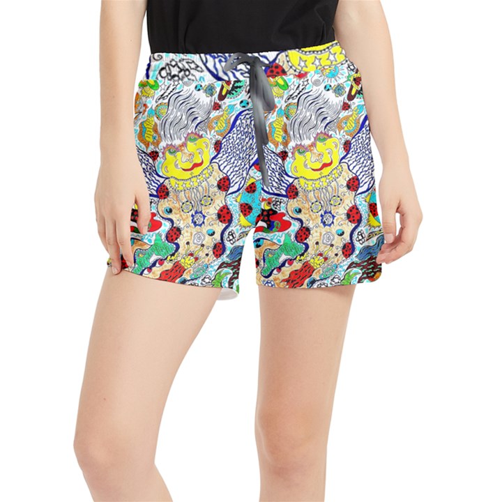 Supersonic ladybug angel power Women s Runner Shorts