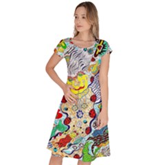 Supersonic Ladybug Angel Power Classic Short Sleeve Dress by chellerayartisans