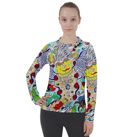 Supersonic Ladybug Angel Power Women s Pique Long Sleeve T-shirt by chellerayartisans