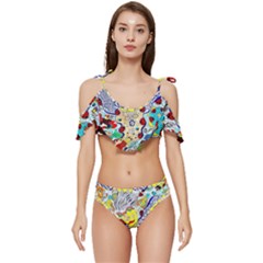 Supersonic Ladybug Angel Power Ruffle Edge Tie Up Bikini Set	