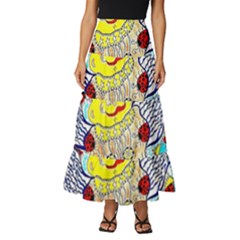 Supersonic Ladybug Angel Power Tiered Ruffle Maxi Skirt