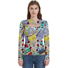 Supersonic Ladybug Angel Power Women s Cut Out Long Sleeve T-shirt by chellerayartisans