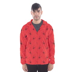 Spiders Pattern Seamless Arachnids Men s Hooded Windbreaker