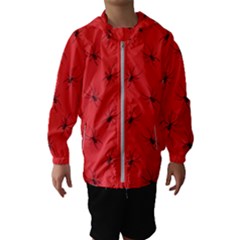 Spiders Pattern Seamless Arachnids Kids  Hooded Windbreaker