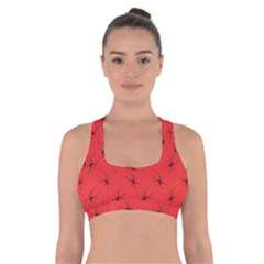 Spiders Pattern Seamless Arachnids Cross Back Sports Bra