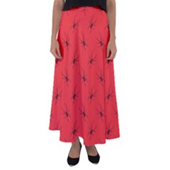 Spiders Pattern Seamless Arachnids Flared Maxi Skirt