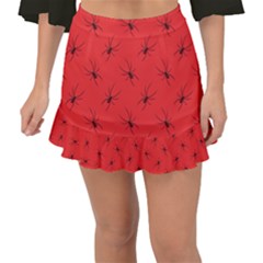 Spiders Pattern Seamless Arachnids Fishtail Mini Chiffon Skirt