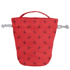 Spiders Pattern Seamless Arachnids Drawstring Bucket Bag by Maspions