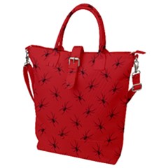 Spiders Pattern Seamless Arachnids Buckle Top Tote Bag