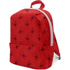 Spiders Pattern Seamless Arachnids Zip Up Backpack by Maspions