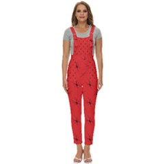 Spiders Pattern Seamless Arachnids Women s Pinafore Overalls Jumpsuit